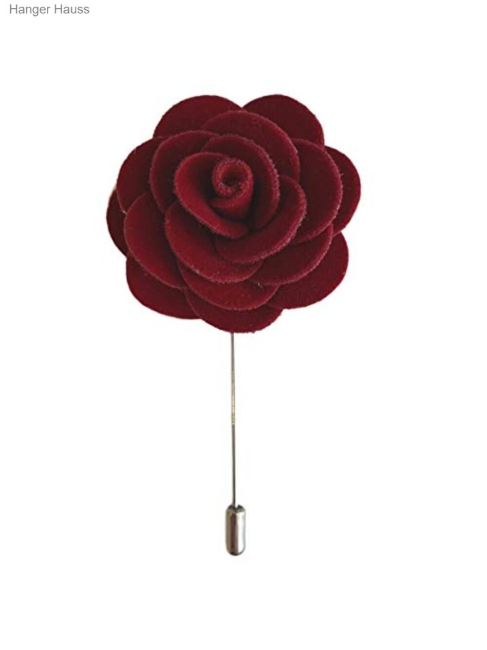 Handmade Velvet Rose Lapel Pin Buttonhole Corsage